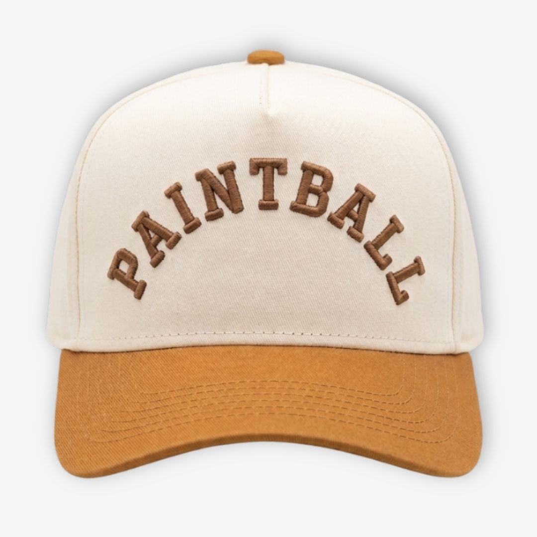 Hydra Paintball Caps - Gold Bill/Cream Top