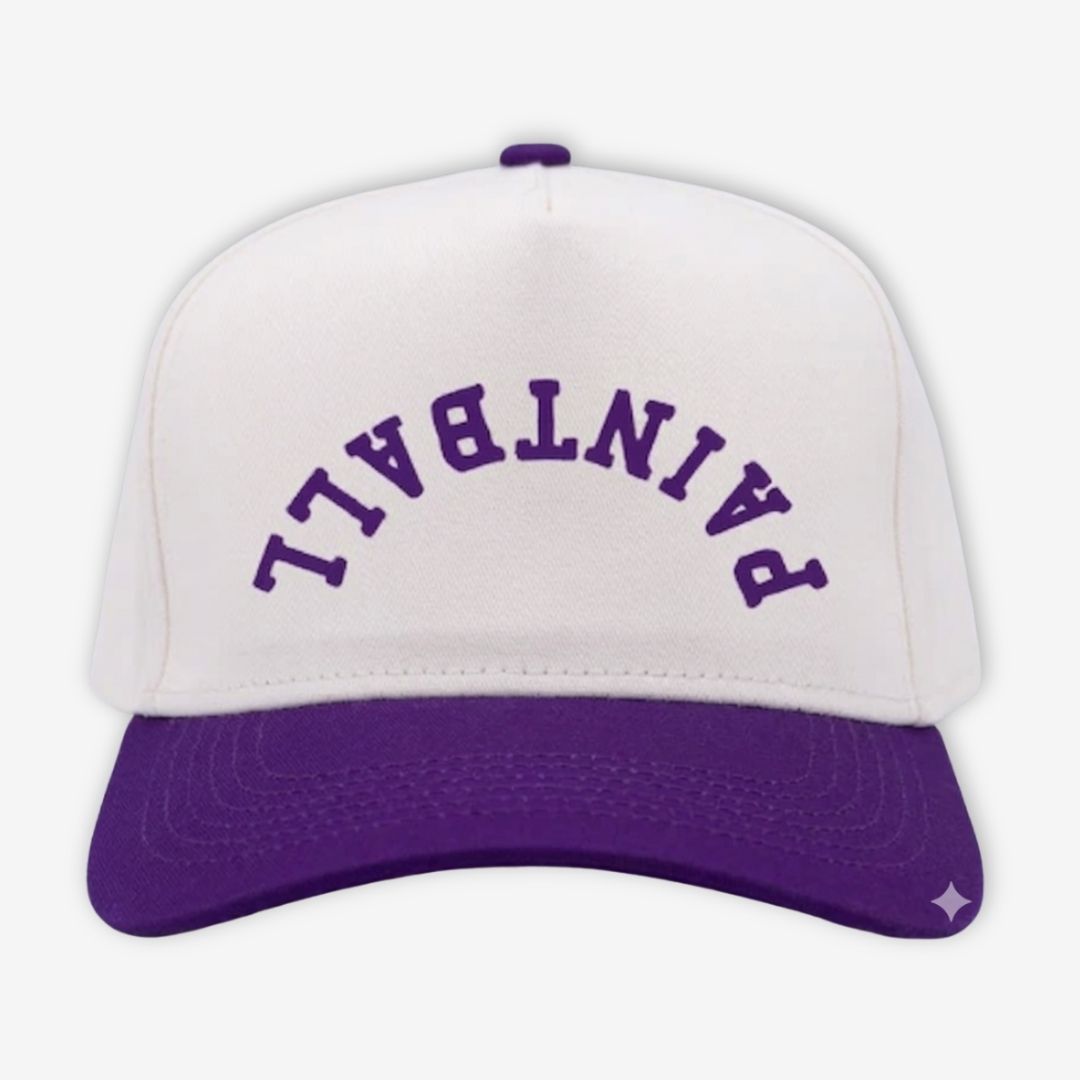 Hydra Paintball Caps - Purple Bill/Cream Top